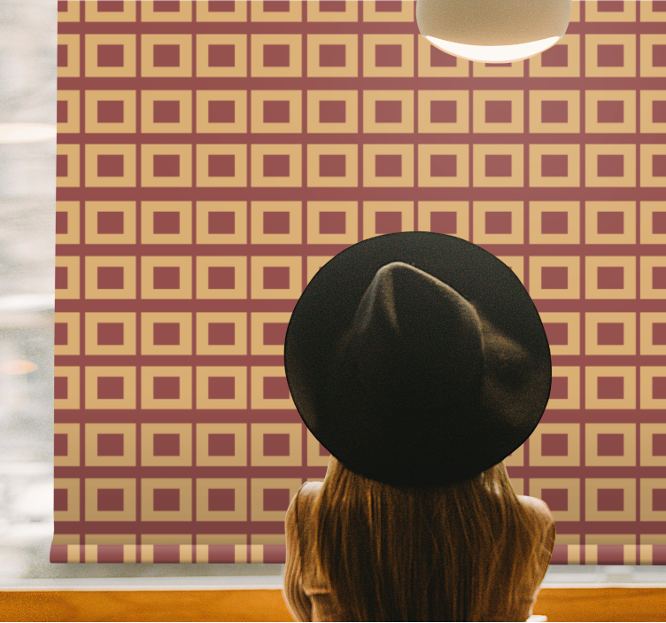 Geometrisk firkantet mønster rullegardin tekstur - Tenstickers