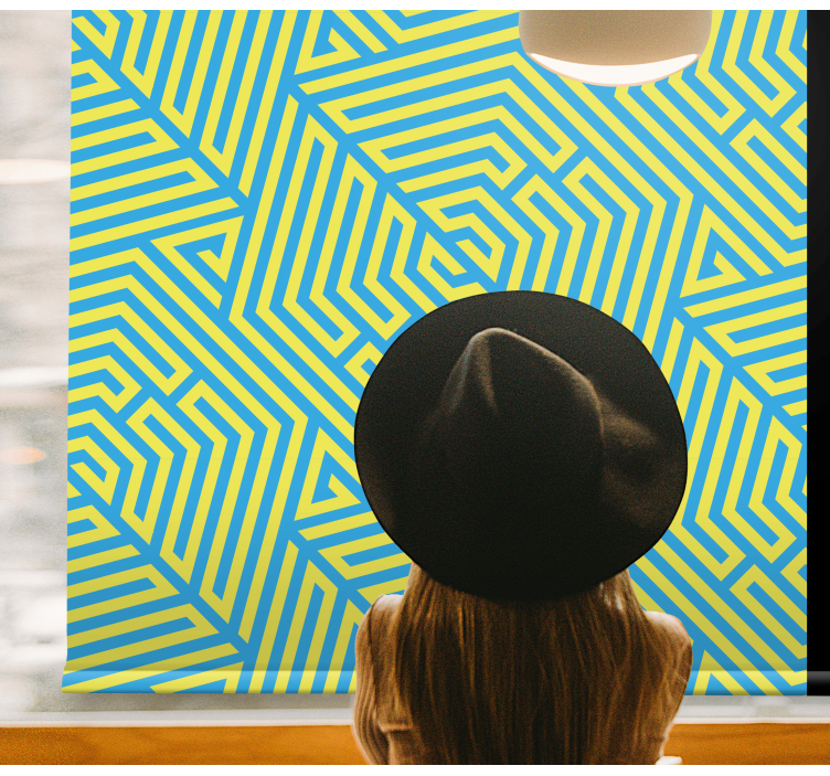 Geometrisk lineær arrangement rullegardin tekstur - Tenstickers