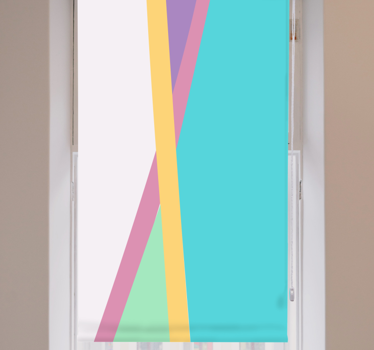 Geometriske fargerike mønstre rullegardin moderne - Tenstickers