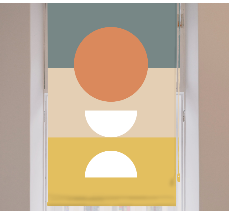 Geometriske former arrangement rullegardin moderne - Tenstickers