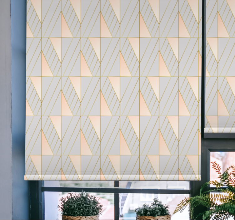 Gometriske mønstrede linjer rullegardin moderne - Tenstickers