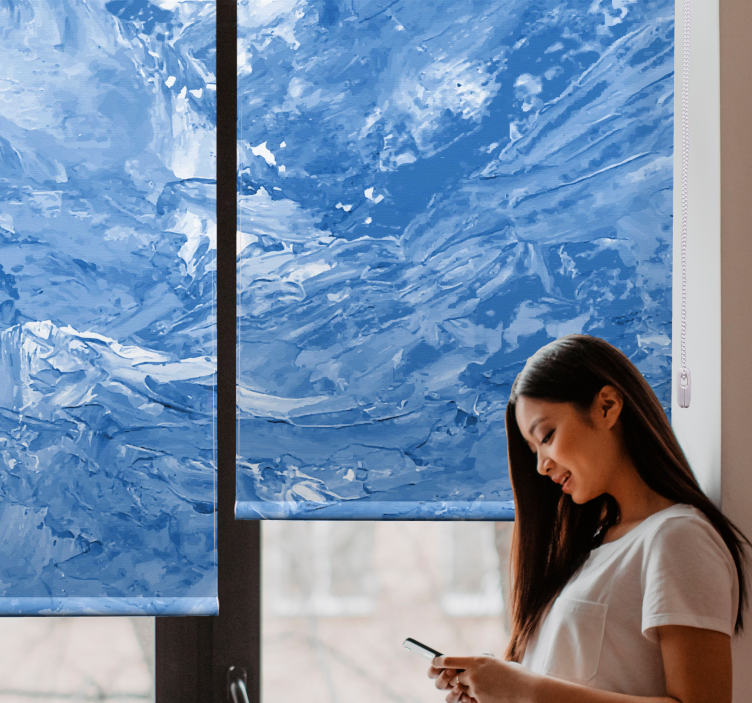 Havbølgemotiv rullegardin tekstur - Tenstickers