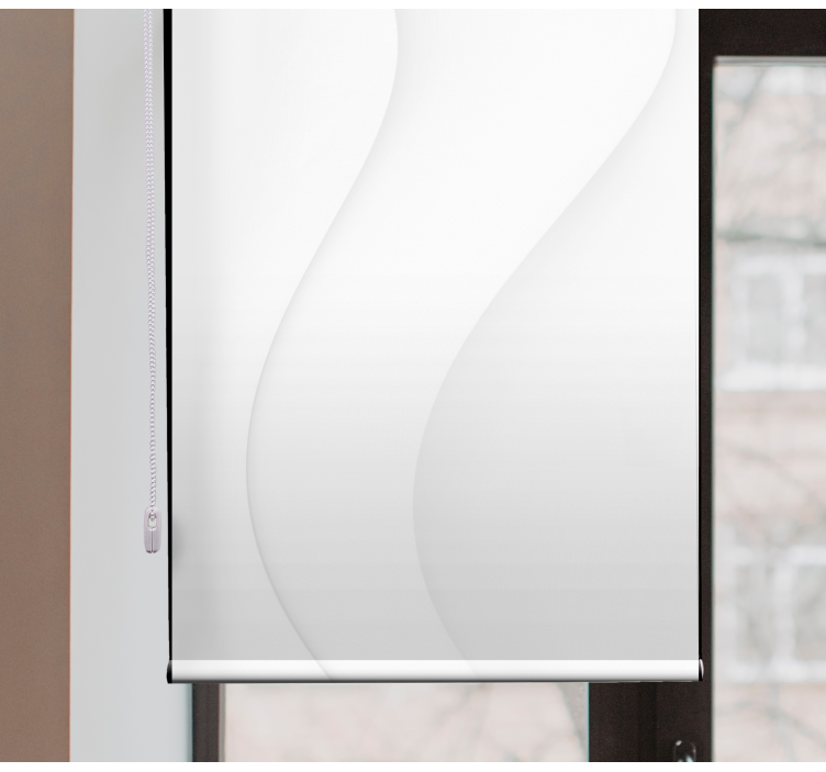 Hvite moderne former rullegardin ekteskap - Tenstickers