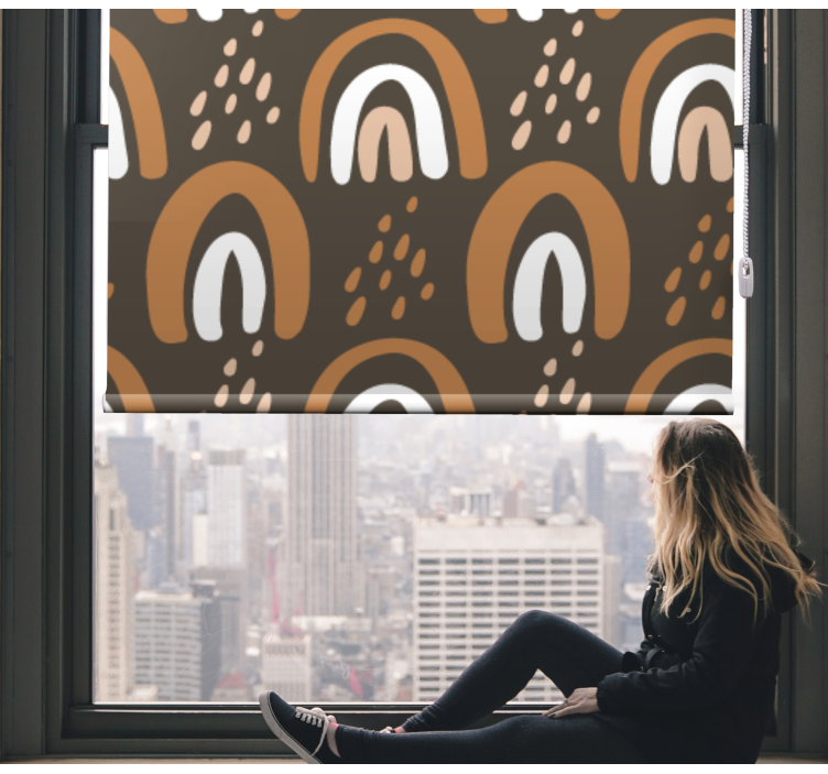 Malte jordnære regnbuer rullegardin barn - Tenstickers