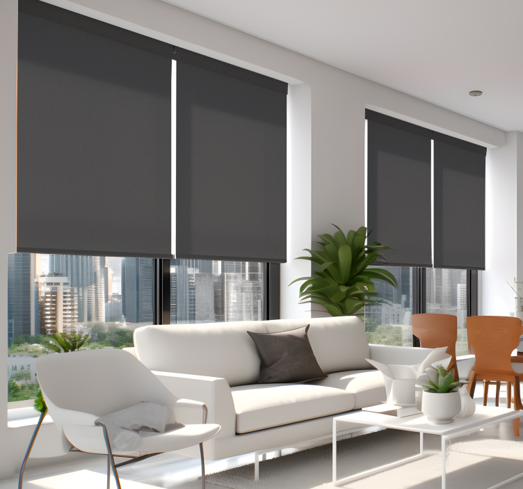 Knust pepper grå rullegardin - Tenstickers