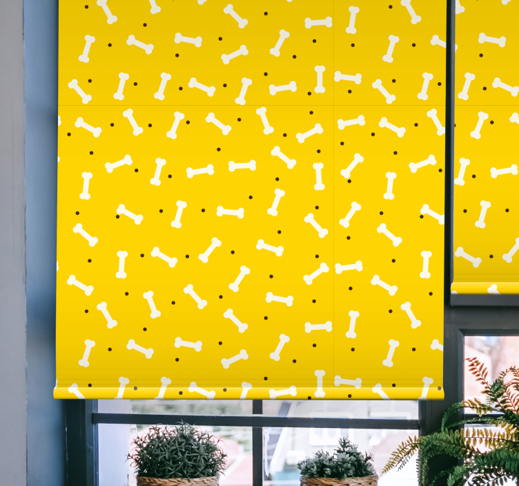 Lekent beinmønster rullegardin dyr - Tenstickers