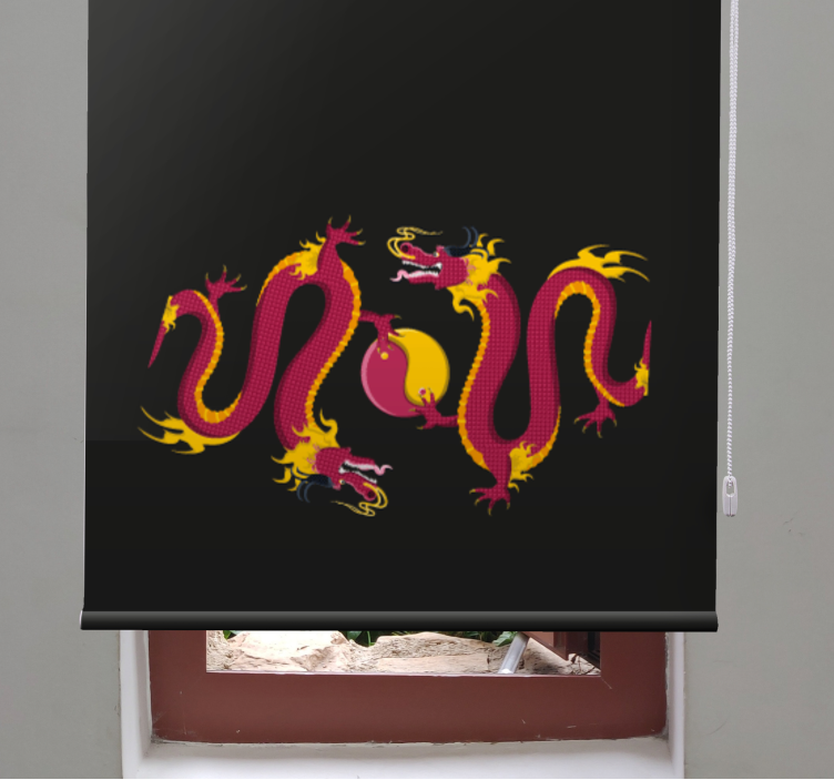 Majestetisk dragedesign rullegardin dyr - Tenstickers