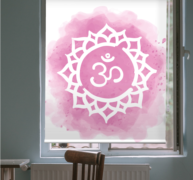 Mandala om symbol rullegardin zen - Tenstickers