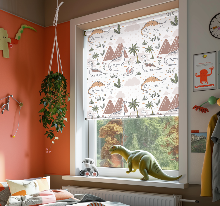 Nordisk stil dinosaur rullegardin - Tenstickers