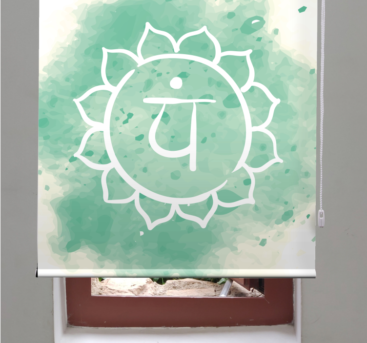 Chakra-emblemskaping rullegardin zen - Tenstickers
