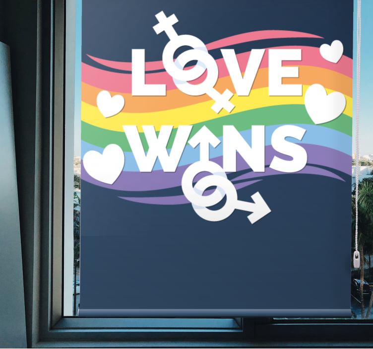 Love wins sitat pride rullegardin - Tenstickers