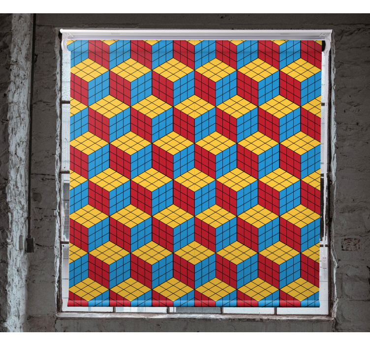 Rubik kube originalt mønster rullegardin andre temaer - Tenstickers