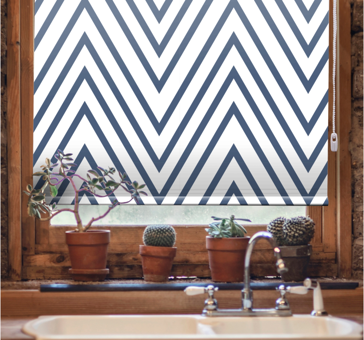 Sikksakk linjer mønster rullegardin tekstur - Tenstickers