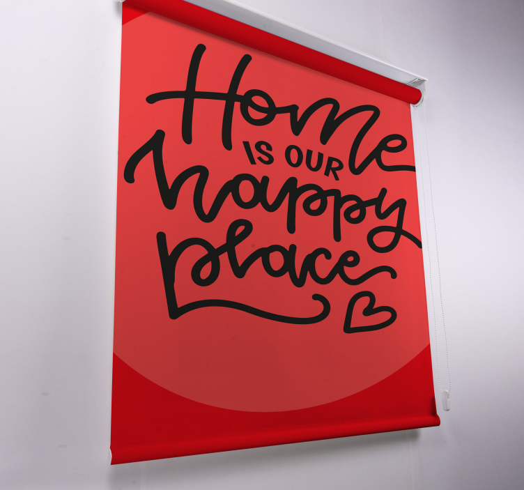 Søt svart tekst stue rullegardin - Tenstickers