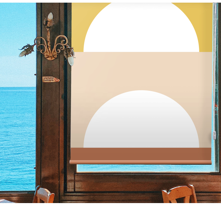 Stigende sol sirkler rullegardin moderne - Tenstickers