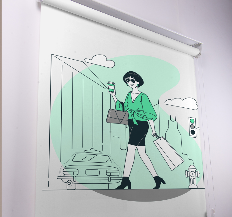 Stilig byliv rullegardin sitat - Tenstickers