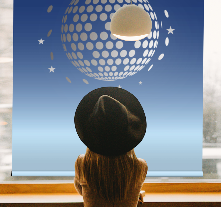 Abstrakt diskotekvisning rullegardin originale - Tenstickers
