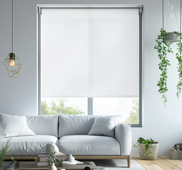 Striper mønster hvit rullegardin - Tenstickers