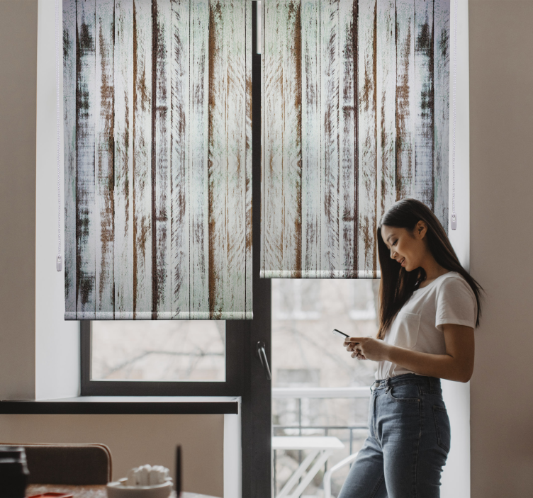 Stripping av tre rullegardin tekstur - Tenstickers