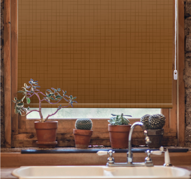 Brune firkanter overflate rullegardin tekstur - Tenstickers