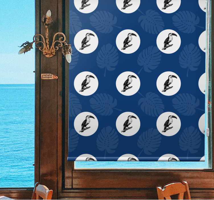 Tropisk tukanmønster rullegardin dyr - Tenstickers