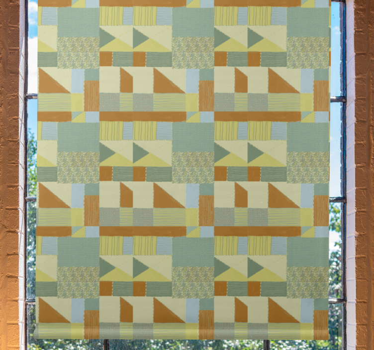 Utforskning av geometriske former rullegardin moderne - Tenstickers