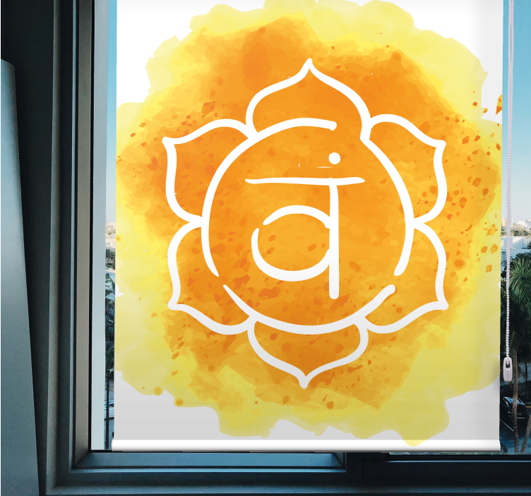Vakker sakral chakra symbol rullegardin zen - Tenstickers