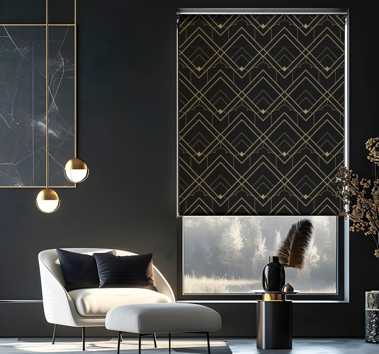 Vektormønster elegant rullegardin - Tenstickers