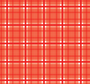 Rødt gingham mønster rullegardin kjøkken - Tenstickers