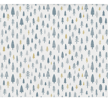 Rullegardin nordisk vinter skogscene - Tenstickers