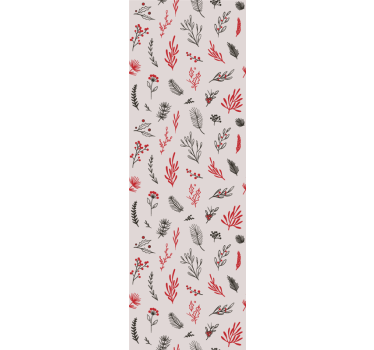 Rullegardin kjøkken med rosa botaniske motiver - Tenstickers