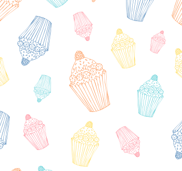 Rullegardin kjøkken cupcake skisser - Tenstickers