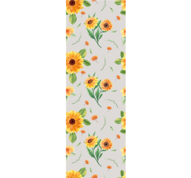 Rullegardin kjøkken solblomst akvarellmønster - Tenstickers