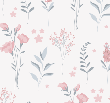 Rullegardin kjøkken med rosa blomster - Tenstickers