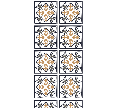 Rullegardin kjøkken beige og svart portugisisk flis - Tenstickers