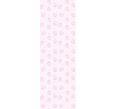 Rullegardin kjøkken jordbærmønster på rosa - Tenstickers