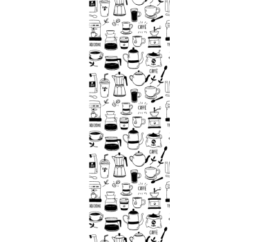 Kaffetid rullegardin kjøkken - Tenstickers