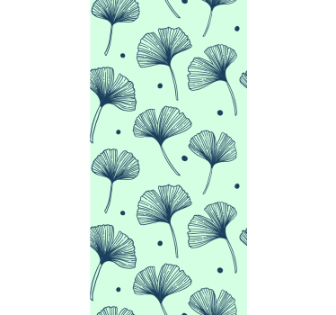 Rullegardin kjøkken blomster blå farge - Tenstickers