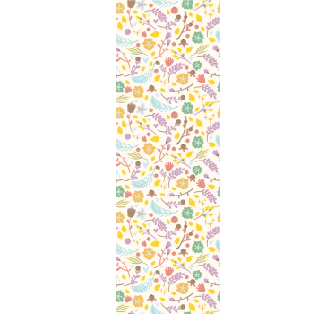 Rullegardin kjøkken typisk polsk blomsterdesign - Tenstickers