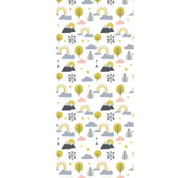 Rullegardin barn leken naturscene - Tenstickers