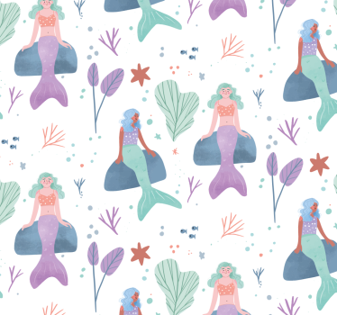 Rullegardin barn havfrue fantasi - Tenstickers