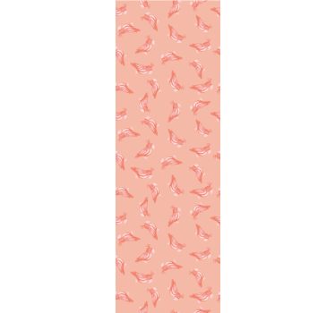 Rullegardin barn med rosa fugler mønster - Tenstickers