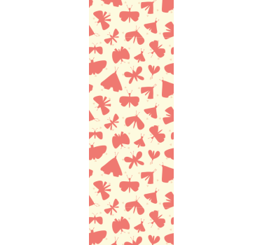 Rullegardin barn abstrakt rosa geometrisk sommerfugl mønster - Tenstickers