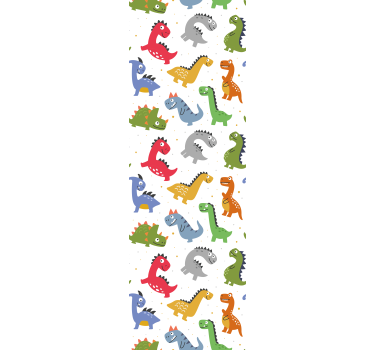 Rullegardin barn søte dinosaurtyper - Tenstickers