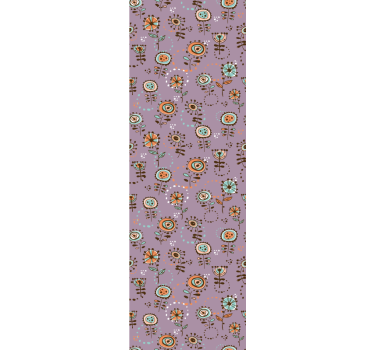 Rullegardin barn svensk rosa blomsterdesign - Tenstickers