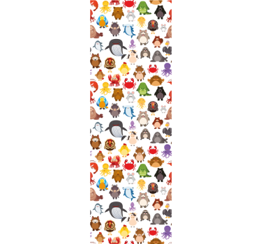 Rullegardin barn ville dyr i farger - Tenstickers