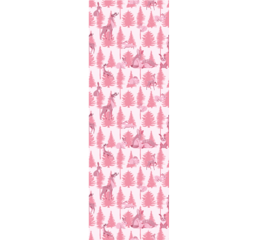 Rullegardin barn vakre rosa reinsdyr - Tenstickers
