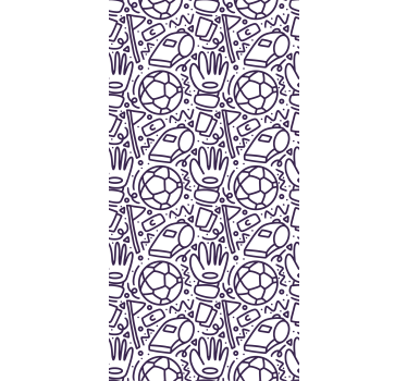 Rullegardin barn sport doodle design - Tenstickers