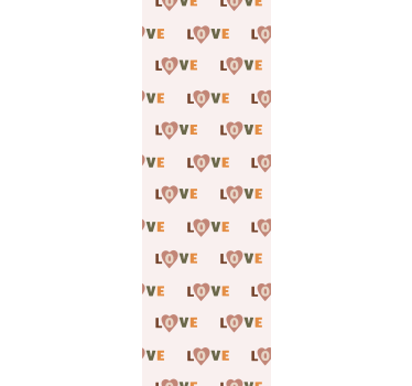 Rullegardin barn elsk ord pastell stil - Tenstickers