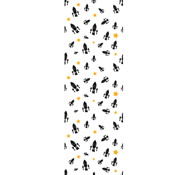 Rullegardin barn svarte raketter - Tenstickers